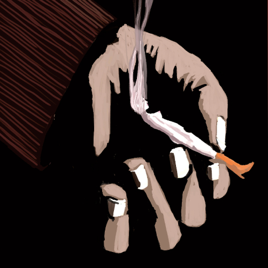 Illustration for 'Women' by Charles Bukowski Book cover: close-up of Bukowski's face lying on the ground, his glasses reflecting multiple standing female figures gazing down, in gritty black-and-white with stark contrasts evoking vulnerability and desire